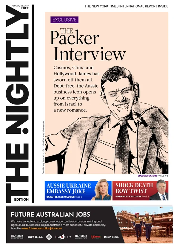 The front page of The Nightly for 28-02-2024