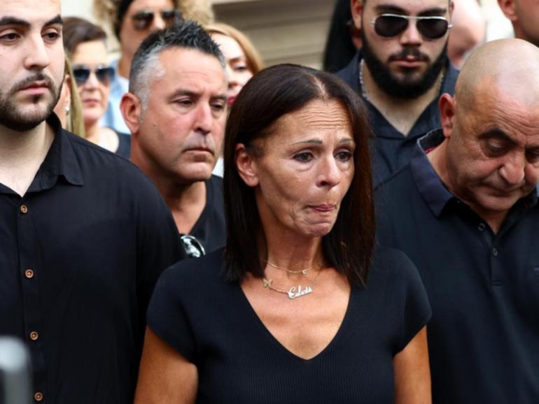 Aggie Di Mauro (middle) is devastated her daughter's killer did not get life in jail. (Con Chronis/AAP PHOTOS)