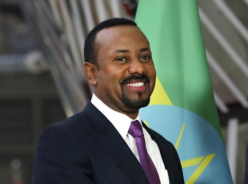 FILE - In this Thursday, Jan. 24, 2019 file photo, Ethiopian Prime Minister Abiy Ahmed at the European Council headquarters in Brussels. The 2019 Nobel Peace Prize was given to Ethiopian Prime Minister Abiy Ahmed on Friday Oct. 11, 2019. (AP Photo/Francisco Seco, file)