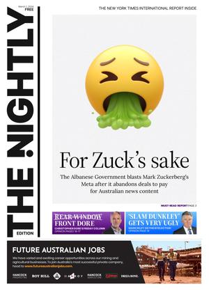 The front page of The Nightly for 01-03-2024