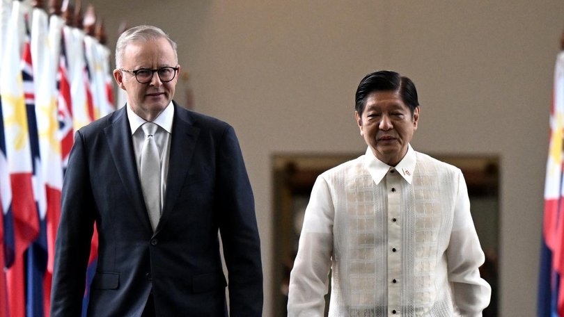 A file photo of Anthony Albanese and Ferdinand Marcos Jr