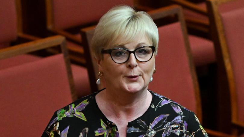 Senator Linda Reynolds has received $90,000 and an apology from the ACT government. (Lukas Coch/AAP PHOTOS)