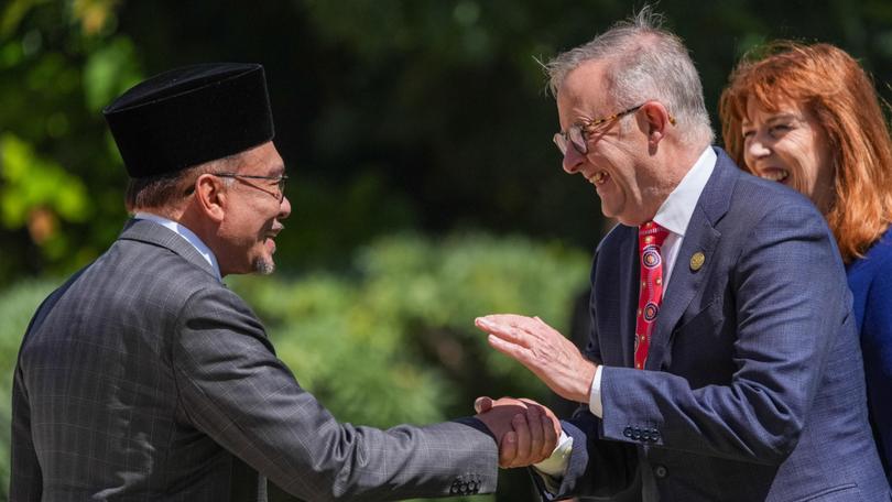 Anthony Albanese with Malaysia Prime Minister Anwar Ibrahim.