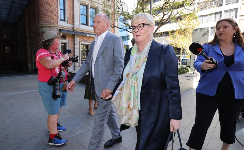 Senator Linda Reynolds arrives at court.