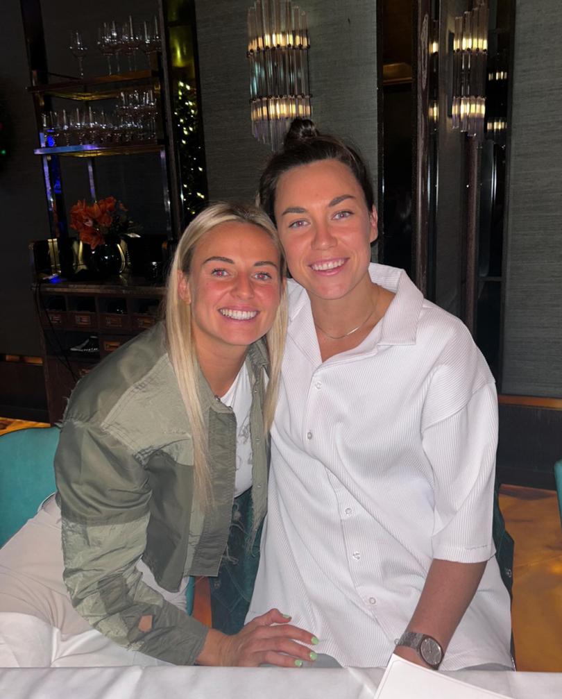 Sam Kerr pictured celebrating Mackenzie Arnold’s birthday just hours after London court appearance