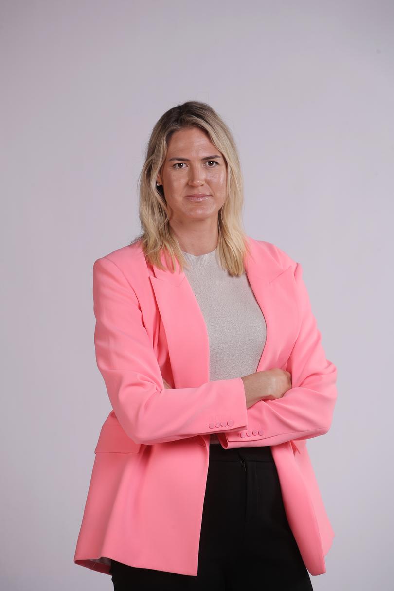 Caitlin Bassett, The West Australian sport reporter. Pictured in the Seven West Media studio. Staff headshot / portrait. 