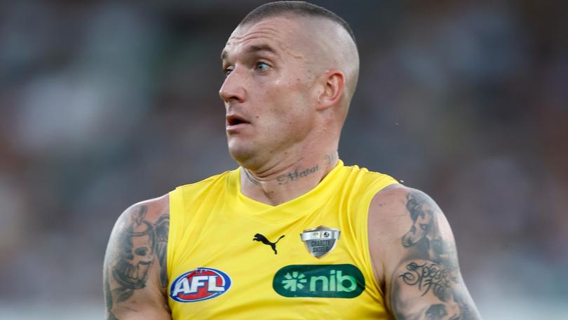 Dustin Martin has suffered a corked calf.