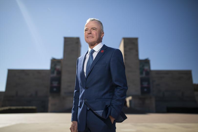 Director of the Australian War Memorial Dr Brendan Nelson poses for a portrait after a media doorstop at the Australian War Memorial in Canberra, Thursday, August 15, 2019. Australian War Memorial director Brendan Nelson is stepping down after seven years in the role. (AAP Image/Sean Davey) NO ARCHIVING