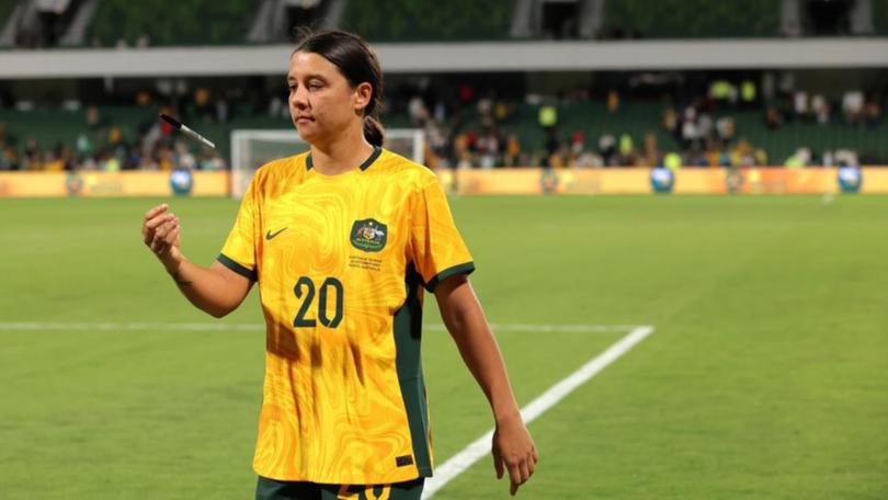 Sam Kerr has been given support by Chelsea boss Emma Hayes as she's set to face trial in the UK. (Richard Wainwright/AAP PHOTOS)