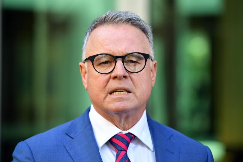 Labor member for Hunter Joel Fitzgibbon at a press conference at Parliament House in Canberra, Monday, November 9, 2020. (AAP Image/Mick Tsikas) NO ARCHIVING