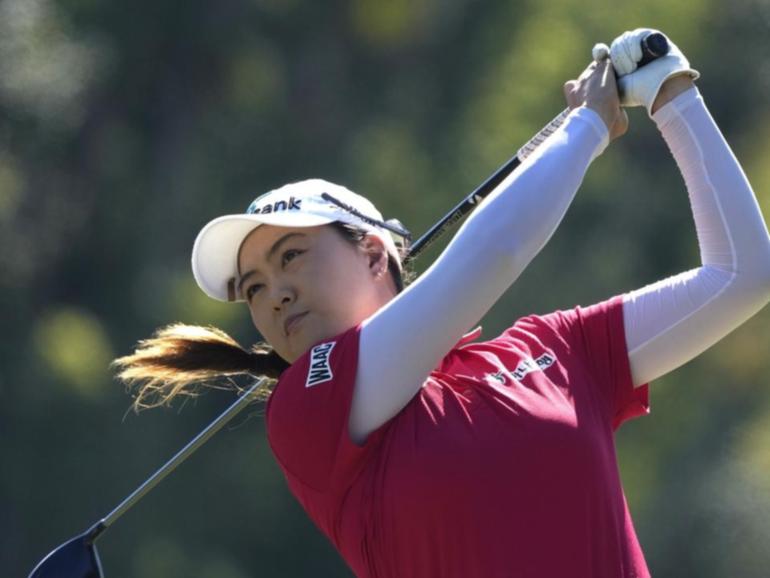 Australia's Minjee Lee leads the first round of the LPGA's Blue Bay event in Hainan Island, China. 
