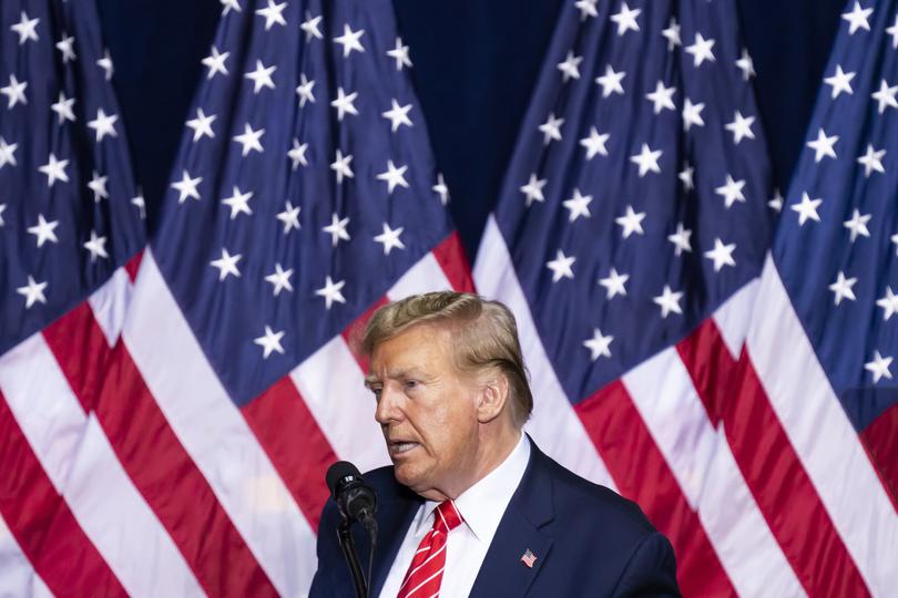 Former President Donald Trump speaks during a rally in Rome, Ga. on March 9, 2024. 