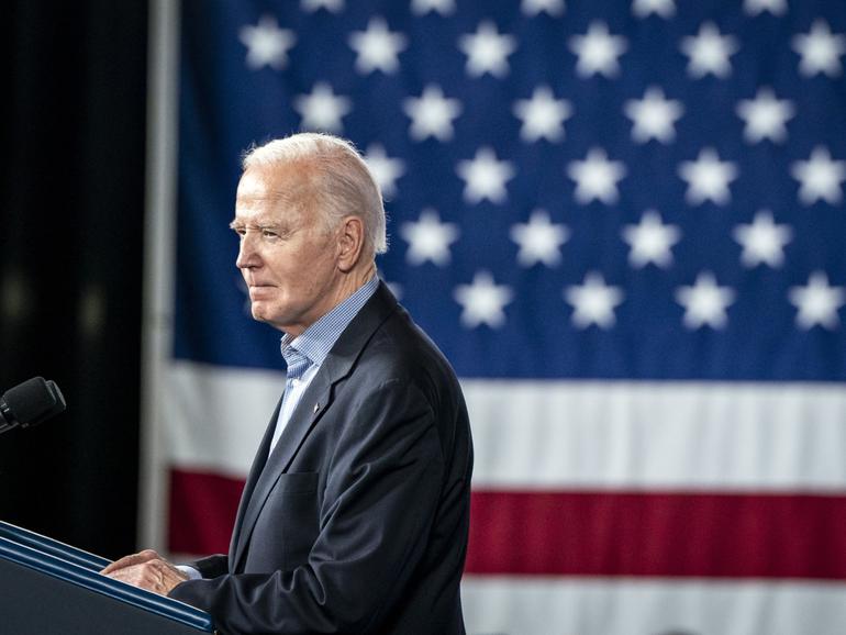 President Joe Biden delivers remarks at a campaign event in Atlanta, on Saturday, March 9, 2024..
