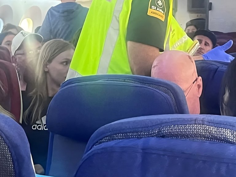 Passengers on board the LATAM flight.