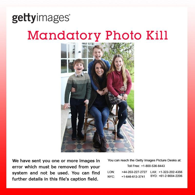 A photo ‘kill’ order issued by Getty. 