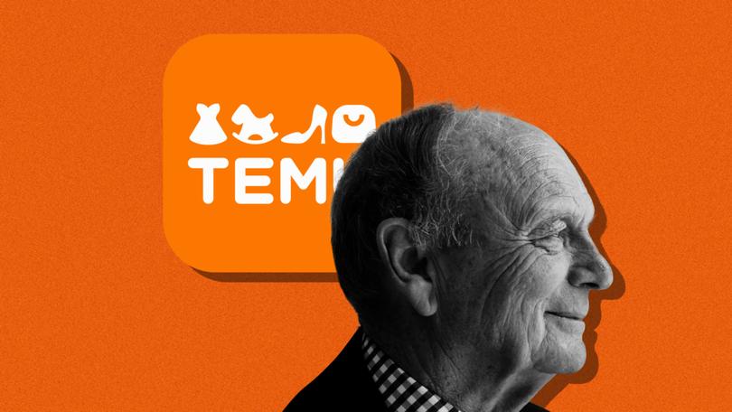 Harvey Norman chair Gerry Harvey says he’s not worried by the presence of cheap Chinese retailer Temu.