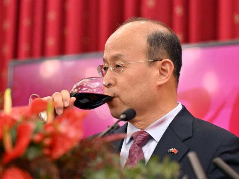 China Ambassador to Australia Xiao Qian says the wine tariff review is "moving on the right track". (Mick Tsikas/AAP PHOTOS)