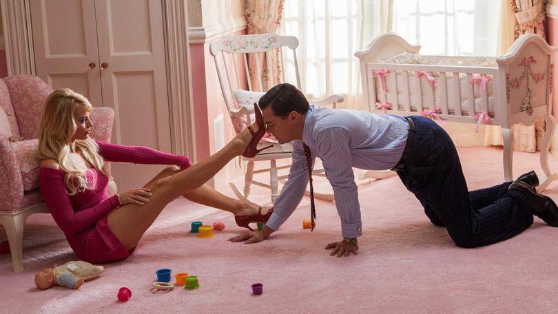 Leonardo DiCaprio and Margot Robbie in The Wolf of Wall Street.