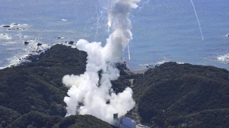 Space One's Kairos rocket has exploded after liftoff from Kushimoto, Wakayama prefecture, in Japan. (AP PHOTO)
