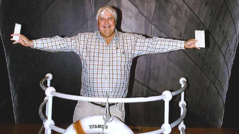It’s been a long-time dream of Clive Palmer’s to retrace the Titanic’s ill-fated cruise. File photo.
