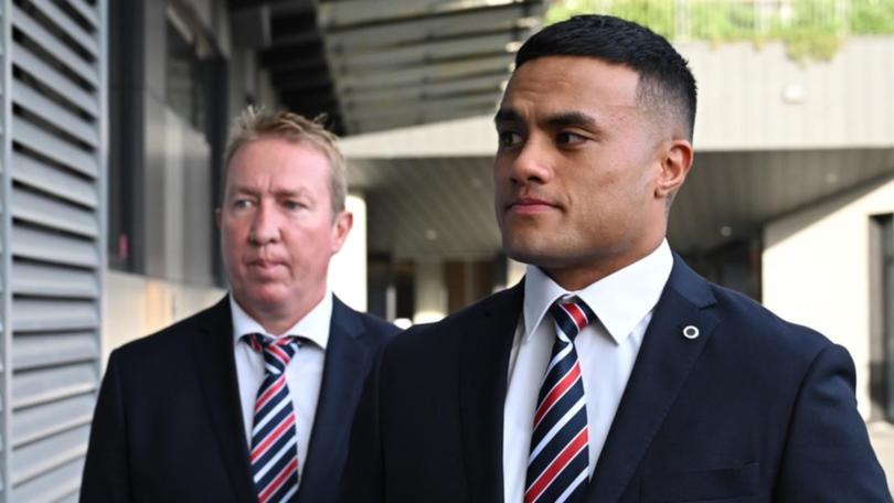 Roosters coach Trent Robinson is standing by prop Spencer Leniu, saying the player is not a racist. (Dean Lewins/AAP PHOTOS)