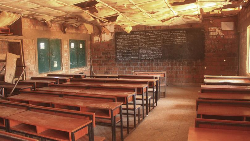 A general view of a classroom at Kuriga school where more than 250 pupils were kidnapped by gunmen. 