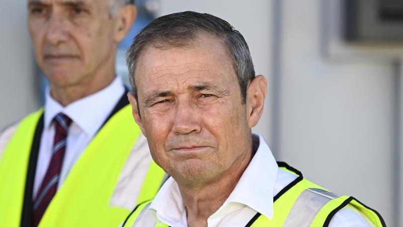 Premier Roger Cook and Education Minister Tony Buti visiting Ausco in Wattleup. Auscoare making new classrooms which are built offsite and trucked to the school for installation.