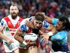 Zac Lomax made a try-scoring start to life on the wing for the Dragons. (Jason O'BRIEN/AAP PHOTOS)