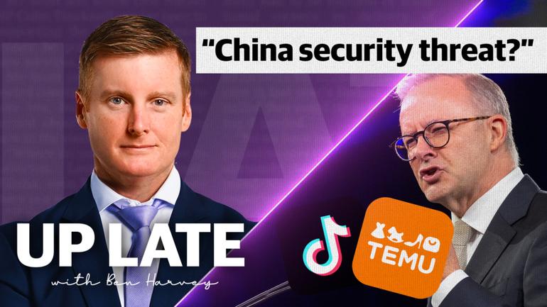 In this week’s show, Ben Harvey accuses Anthony Albanese of being ‘half pregnant’ on TikTok risks, with the heat also on wildly popular app Temu and fears every transaction could be monitored by China.
