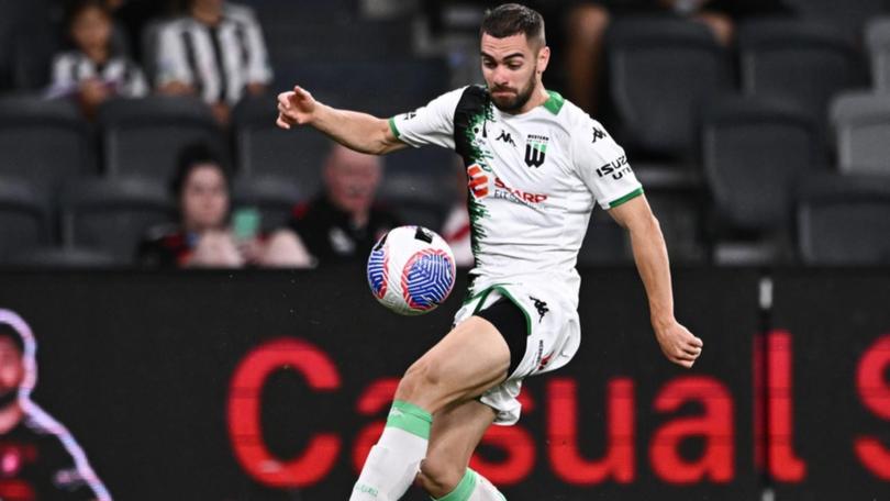 Western United's Ben Garuccio scored a 90th-minute equaliser against Melbourne Victory. (James Gourley/AAP PHOTOS)