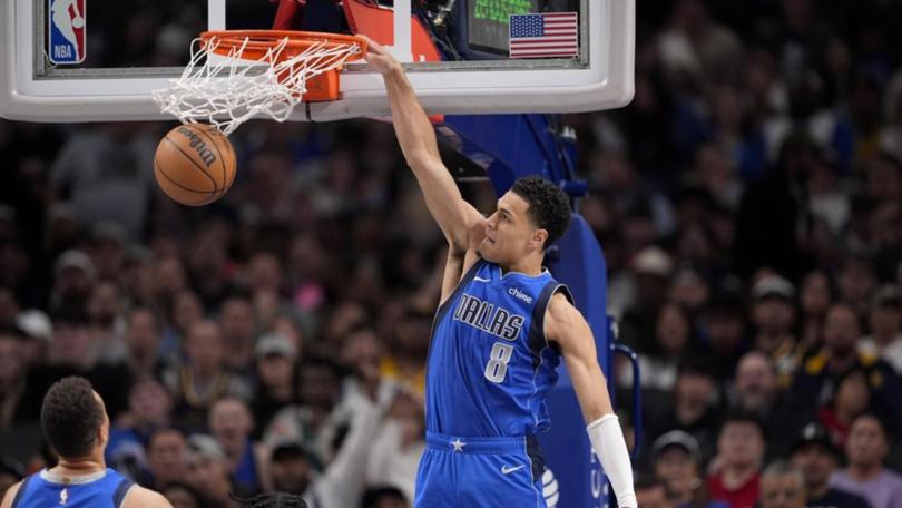 Aussie Josh Green (8) has failed to finish the first quarter of Dallas's loss at OKC due to injury. (AP PHOTO)