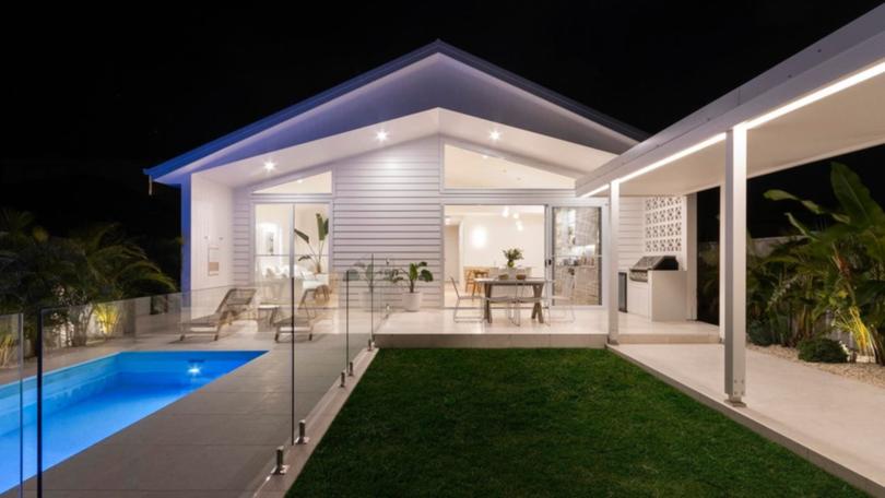 The incredible makeover of the outdoor area, complete with a pool.