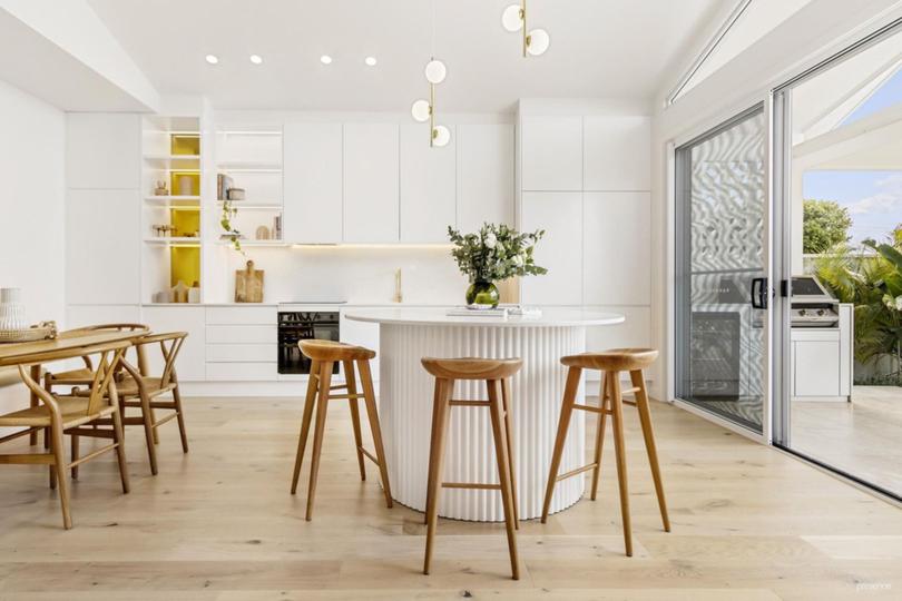 The new kitchen and dining area.