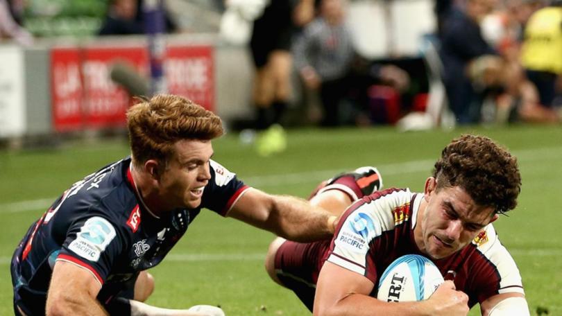 The Red have thrashed Melbourne in Super Rugby, with Josh Nasser scoring one of their eight tries. 