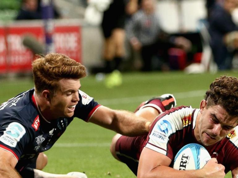 The Red have thrashed Melbourne in Super Rugby, with Josh Nasser scoring one of their eight tries. 