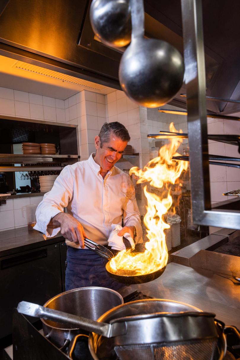 Perth-born chef Shane Osborn at Enoteca Wine Bar, who is back in town ahead of his appearance at Taste Great Southern in May. 