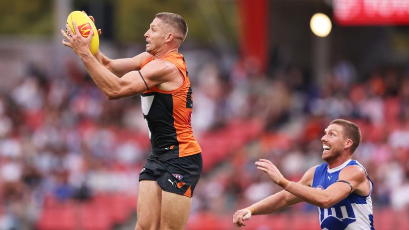 Jesse Hogan dominated the game with six goals.
