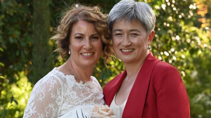 Foreign Minister Penny Wong and partner Sophie Allouache tied the knot after nearly two decades together in a ceremony attended by Prime Minister Anthony Albanese and senior ministers. 