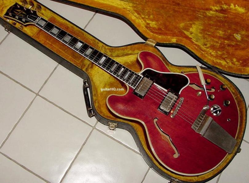 Peter had the 1969 Gibson ES 335 stereo guitar.
