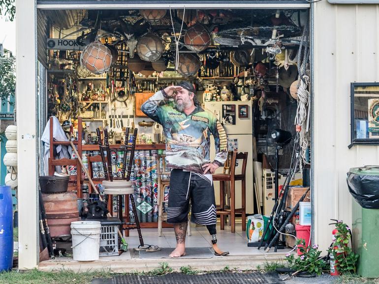 Jason Mitchell, the Pirate of Stanage Bay, at home in Queensland.