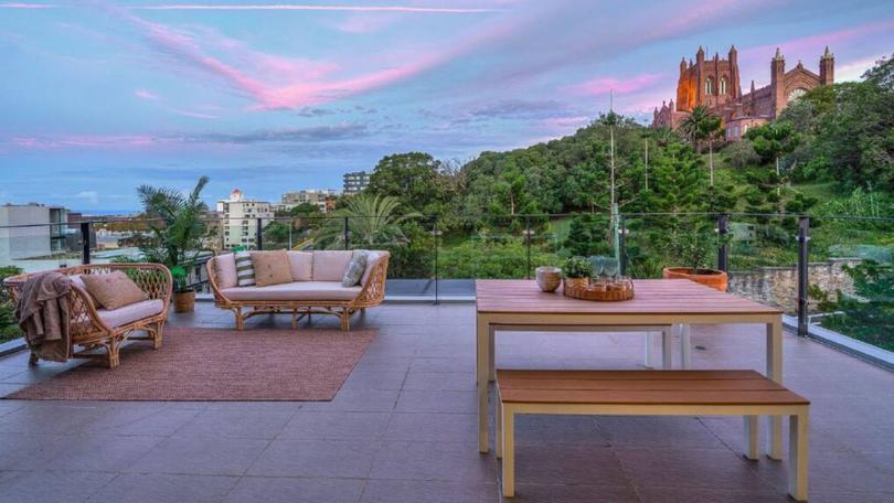 The view from the penthouse apartment at 17/113 King Street in Newcastle that sold for $2 million prior to auction.