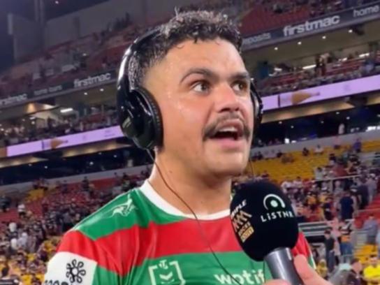Latrell Mitchell has come under fire over his foul-mouthed post-game interview.
