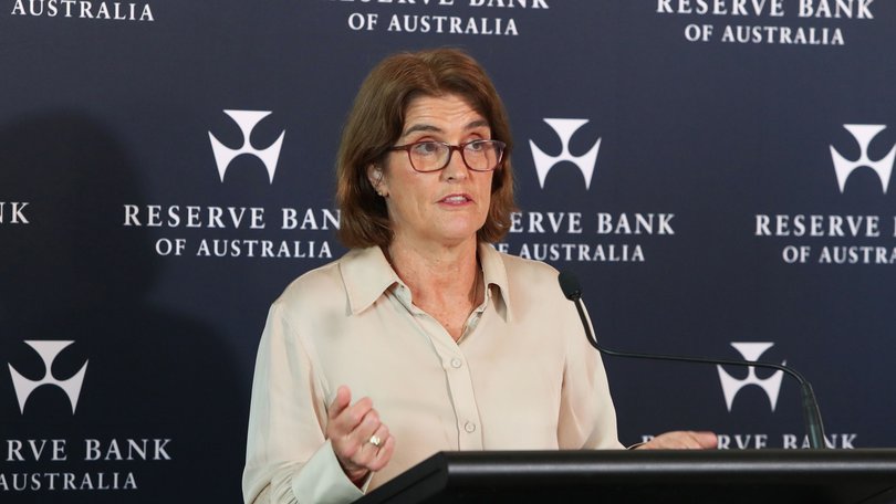 Michele Bullock, governor of the Reserve Bank of Australia (RBA), during a news conference in Sydney, Australia, on Tuesday, March 19, 2024. Australias central bank abandoned its mildly hawkish stance after keeping interest rates at a 12-year high, suggesting growing confidence that policy is gaining traction and restraining inflation. Photographer: Lisa Maree Williams/Bloomberg