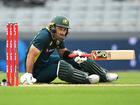 Glenn Maxwell suffers a fall against New Zealand last month.