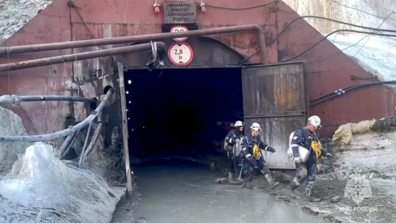 The miners were trapped on Monday by a rock fall at the Pioneer goldmine in the Amur region. 