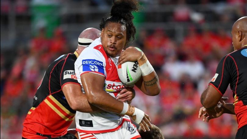 Dragons recruit Luciano Leilua is looking forward to facing his former club the Cowboys on Saturday. 