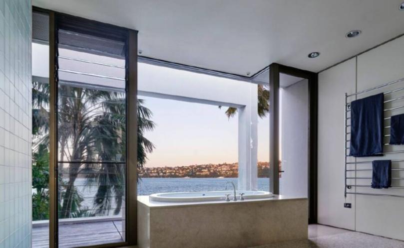 A bath tub with a view.