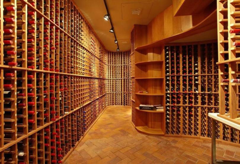 The wine cellar.