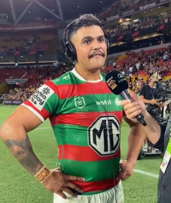 Latrell Mitchell has come under fire over his foul-mouthed post-game interview.