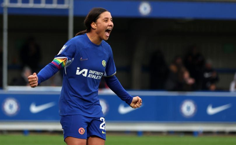 Sam Kerr scoring for Chelsea and as a junior in Perth.